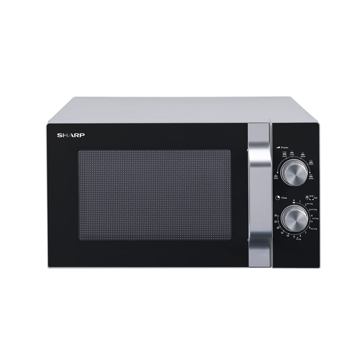 Sharp R204SA Solo-Mikrowelle 6 Leistungsstufen - mechanischer Bedienung zum Auftauen, Garen und