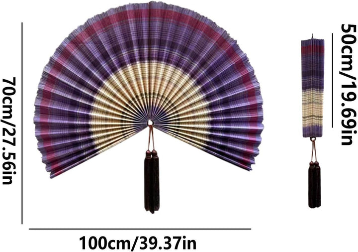 Generisch Wall Fan Decor - 100cm Foldable Hanging Ornament, Decorative Tassel Wall Fan, Elegant Room