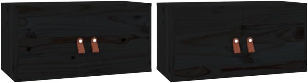 WIFESE 60x30x30 cm 2 Stück Wandschrank TV Schrank mit 2 Türen Hängeschrank Bücherregal Schweberegal