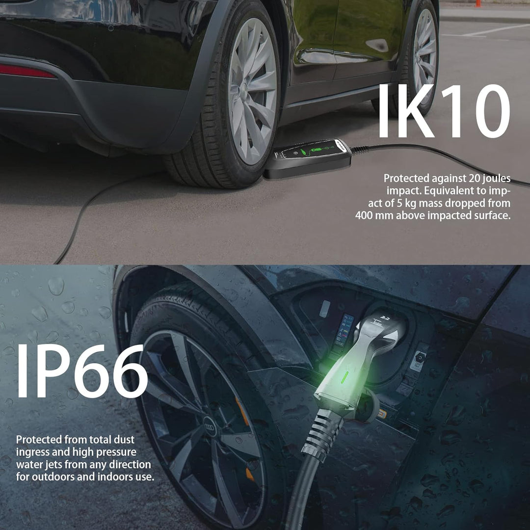 Teskee EV-Ladegerät Typ 2 Tragbare EV-Autos Heim-Ladestation Wallbox mit Anzeigeleuchte Tragetasche