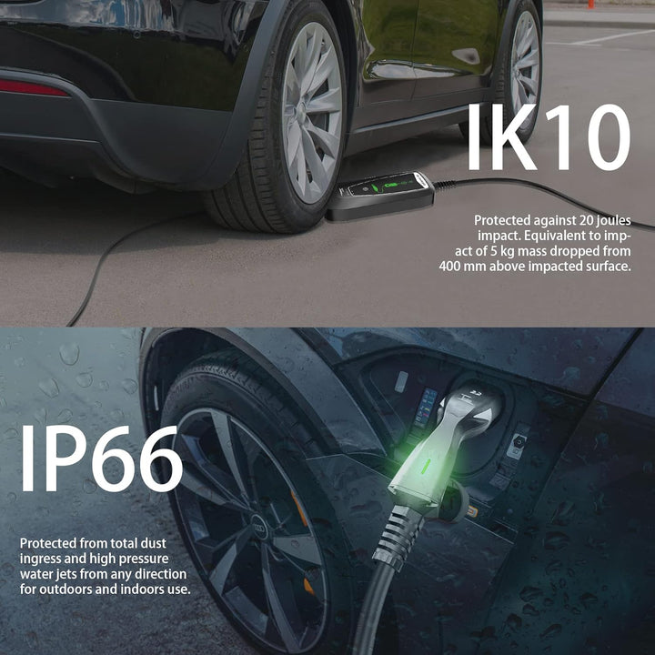 Teskee EV-Ladegerät Typ 2 Tragbare EV-Autos Heim-Ladestation Wallbox mit Anzeigeleuchte Tragetasche