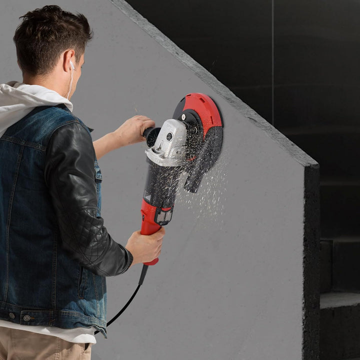Betonschleifer 180mm mit Absaugung und 1580W Motor für Beton Stein | Staubfreie Schleifmaschine mit