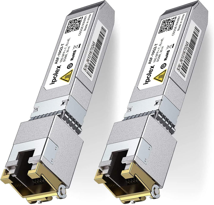 1.25/2.5/5/10G SFP+ RJ45 Copper Transceiver, 10GBase-T RJ-45 SFP+ Module, Compatible for Cisco SFP-1