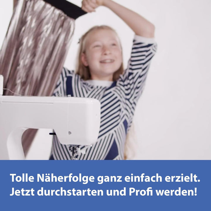 GLAESERhome Nähmaschine mia350 | Anfänger Nähmaschine | Einfache Handhabung & Stichauswahl | (Nähmas