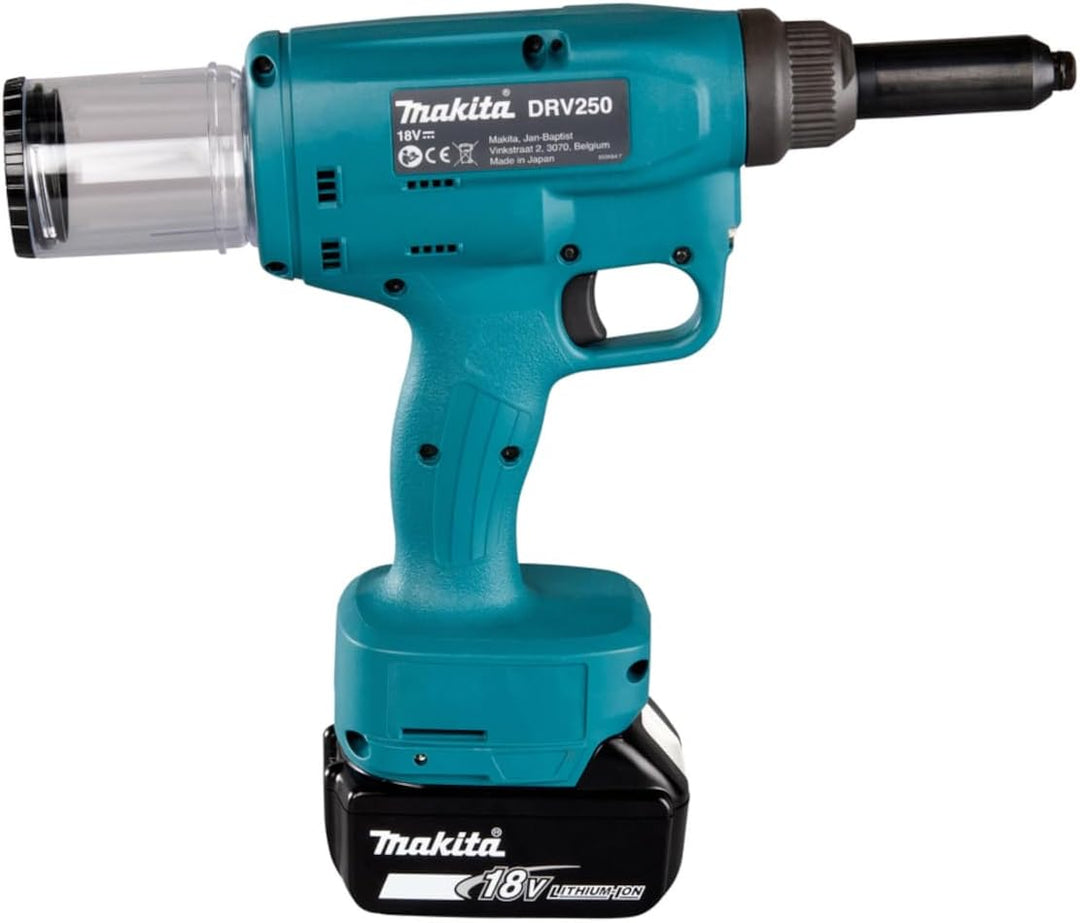 Makita DRV250Z Akku-Blindnietsetzgerät 18V (ohne Akku, ohne Ladegerät) Petrol Single, Single