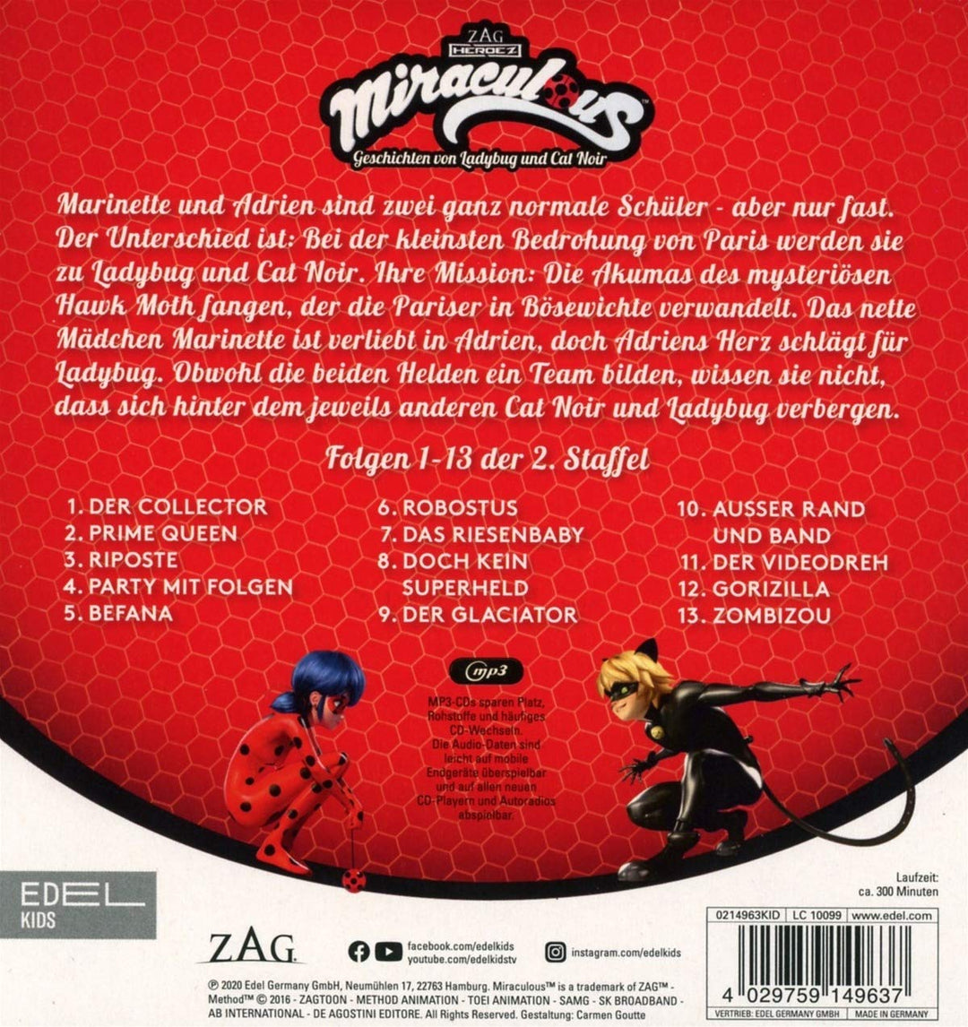 Miraculous - Geschichten von Ladybug & Cat Noir - mp3-Staffelbox 2.1 - Das Original-Hörspiel zur TV-