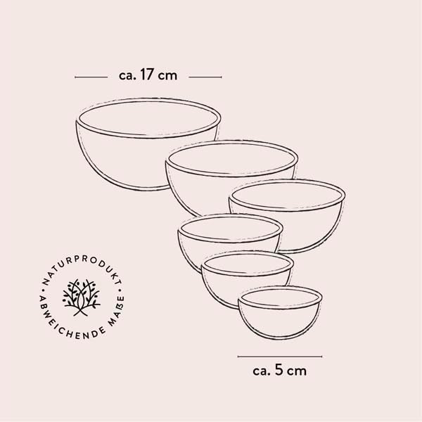 das Olivenholzbrett® / Olivenholz-Schalen Set 6-teilig/Holzschalen Set/Beilagenschalen Set/Multifunk