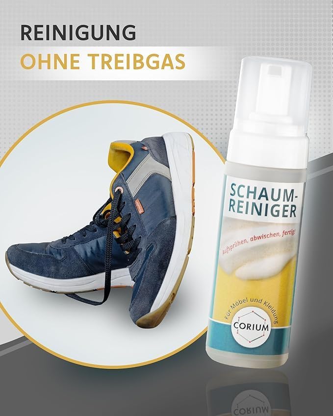 Corium | Effektiver Schaumreiniger für alle Textil- & Lederarten, einfache Reinigung ohne Wasser, Al