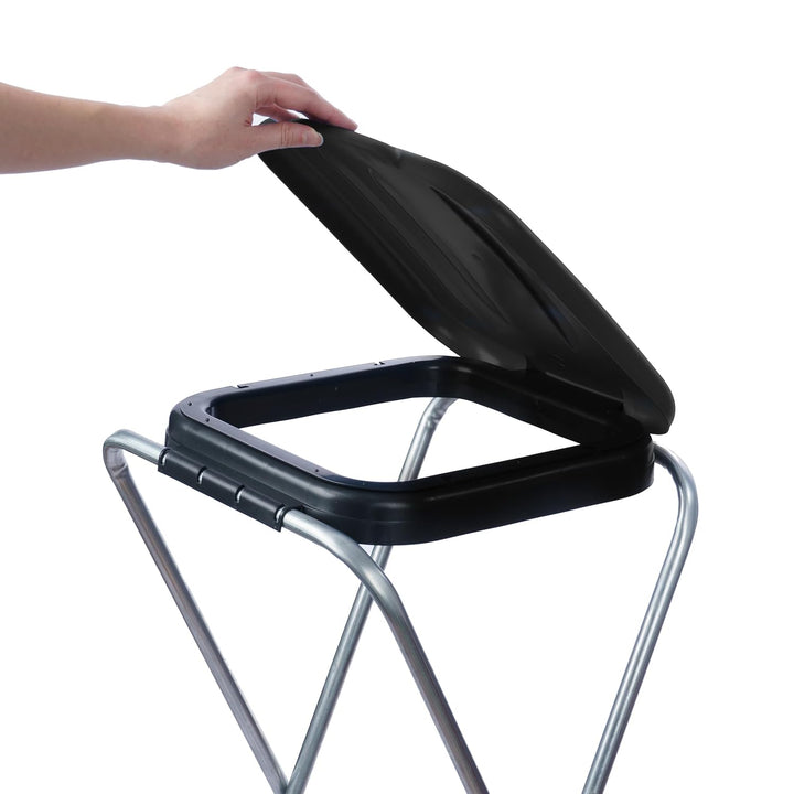 Ständer für Mülltrennungsbeutel 37,5 x 36 x 78 cm Gestell Mülleimer 1 Station für Müllabfälle 120 l