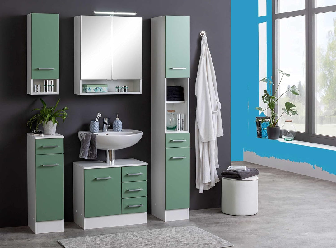 Ricca Toilettenschrank, 60 cm, 2 Türen, Weiss