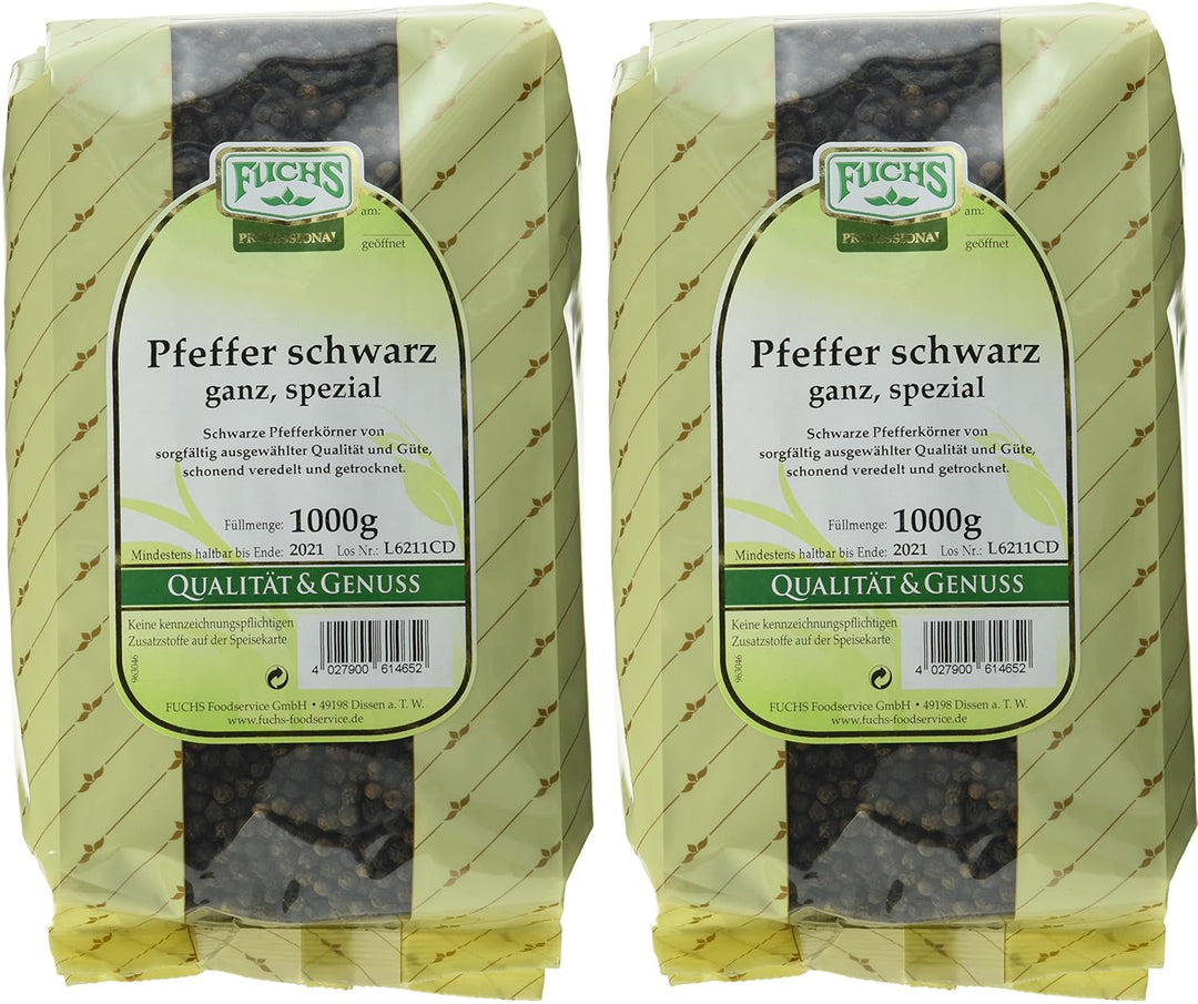 Fuchs Pfeffer schwarz ganz spezial, 2er Pack (2 x 1 kg), 2