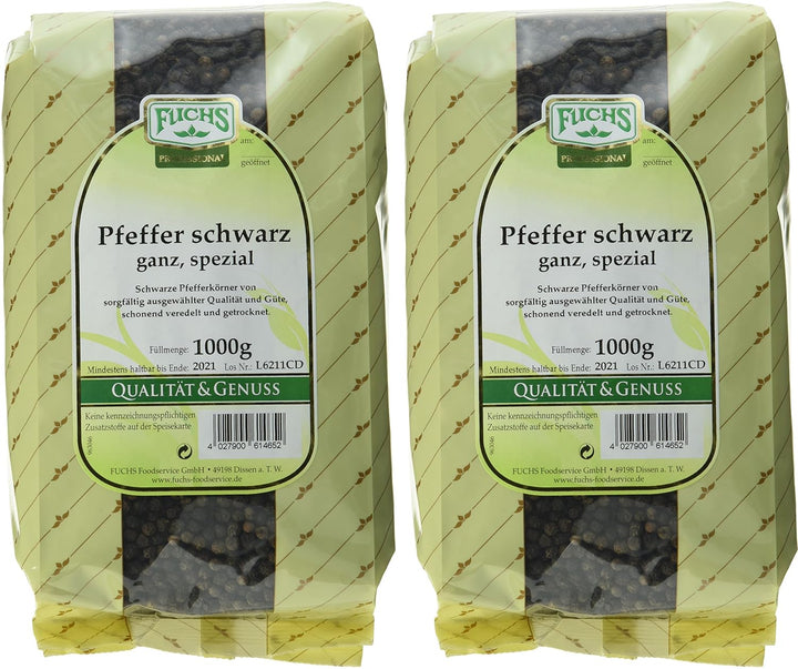 Fuchs Pfeffer schwarz ganz spezial, 2er Pack (2 x 1 kg), 2