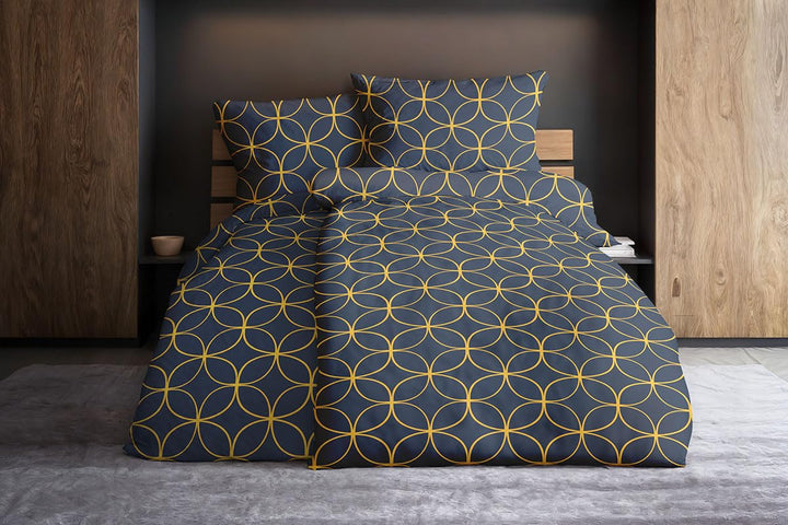 Grund NOCTURA Bettwäsche 140x220cm + 70x90cm dunkelblau