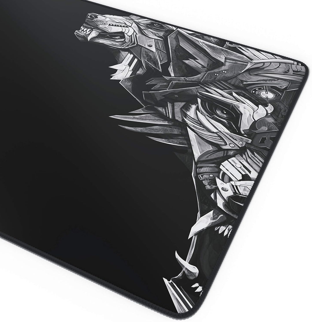 TITANWOLF - Übergrösse Mauspad Gaming Titanwolf 1200x400mm - XXXL Mousepad gross mit Motiv - Tischun