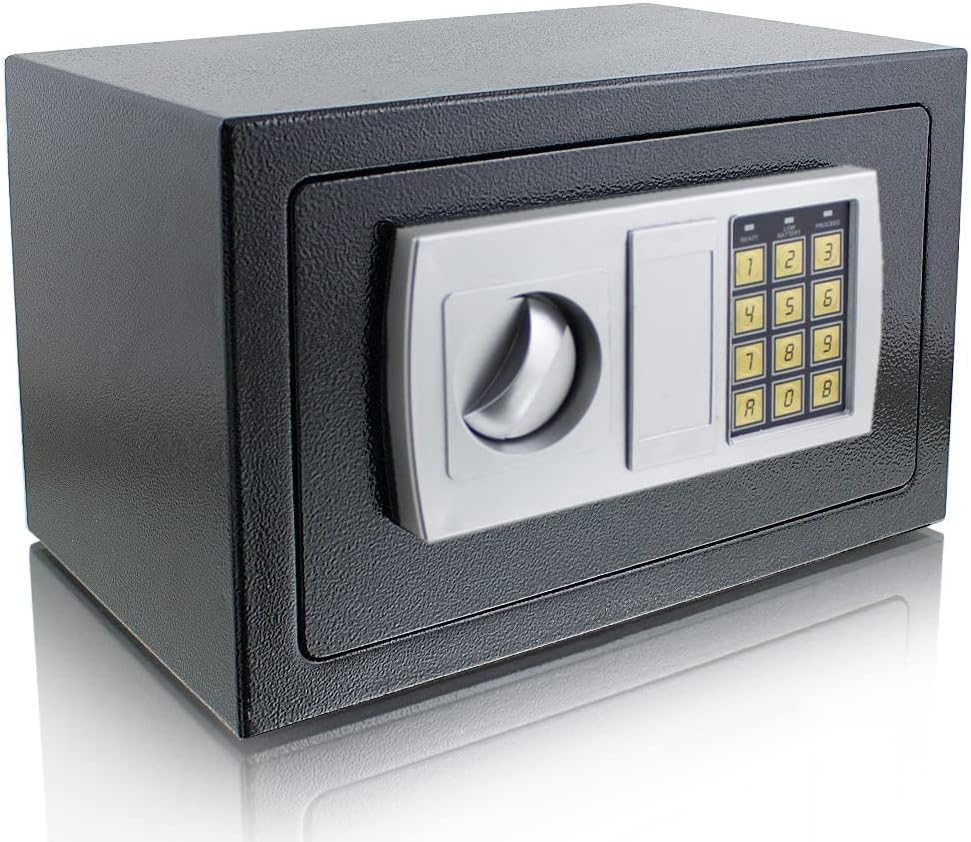 Elektronischer Möbeltresor Minitresor Wandtresor Wandsafe Schranktresor Geldsafe Schwarz Masse(B/H/T