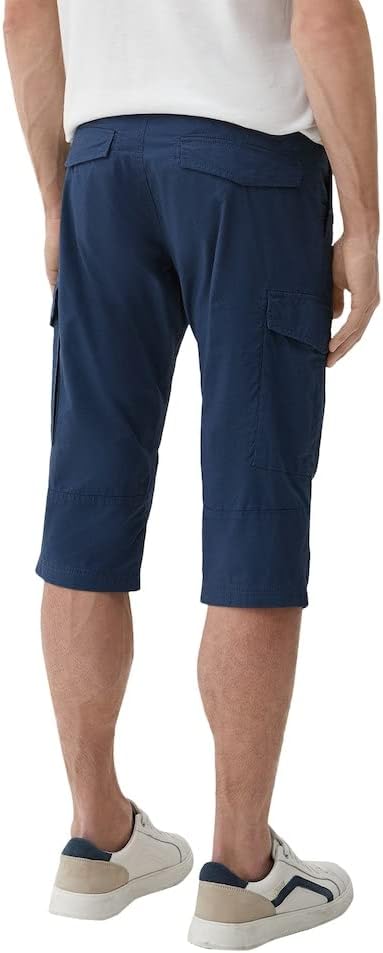 s.Oliver Herren Cargo-Bermuda, Detrot Relaxed Fit 32 Blau, 32 Blau