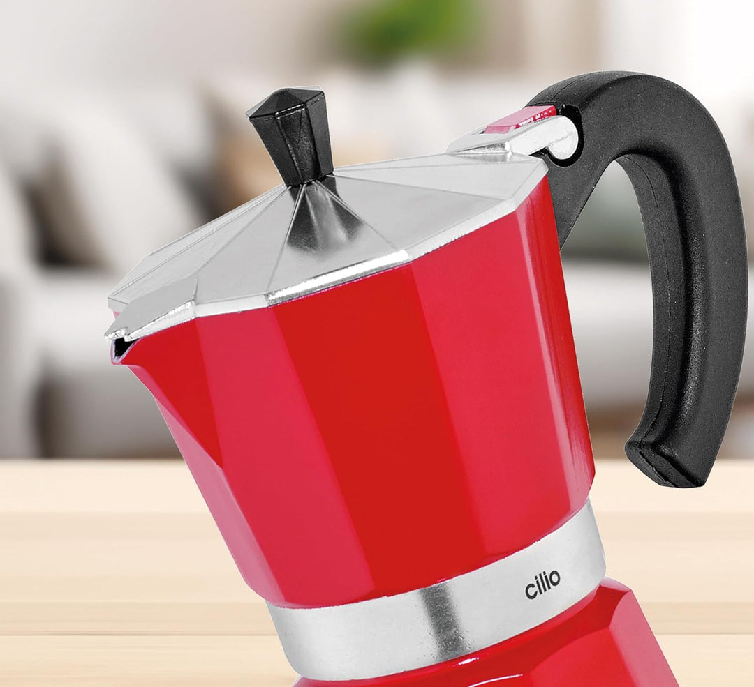 cilio Espressokocher Classico für 6 Tassen | elektrisch 480W | Ø 11,5 cm Höhe: 25 cm | Aluminium | R