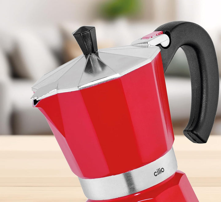 cilio Espressokocher Classico für 6 Tassen | elektrisch 480W | Ø 11,5 cm Höhe: 25 cm | Aluminium | R