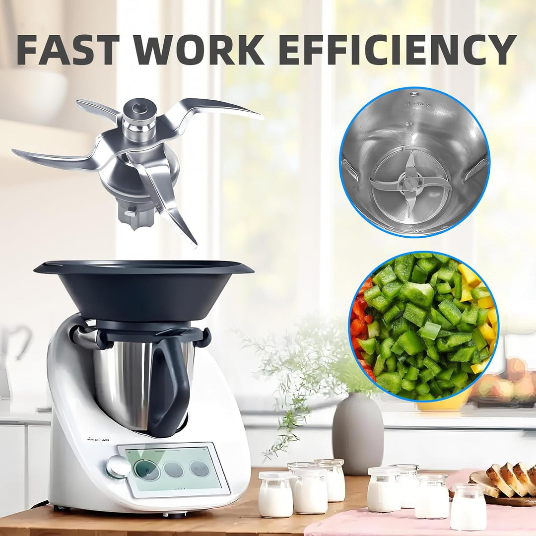 Mixmesser für Thermomix TM31, Messer aus Edelstahl Ersatz kompatibel mit Küchenmaschine, Ersatzmesse