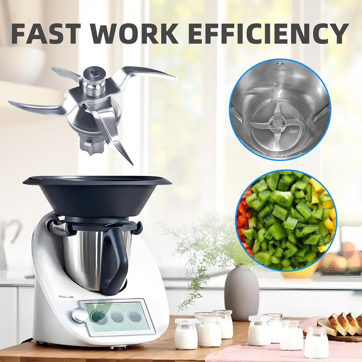 Mixmesser für Thermomix TM31, Messer aus Edelstahl Ersatz kompatibel mit Küchenmaschine, Ersatzmesse