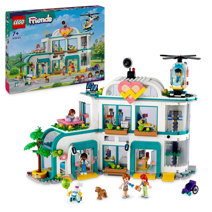 Lego Friends Heartlake City Krankenhaus, Set mit Spielzeug-Hubschrauber und Figuren inkl. Autumn und