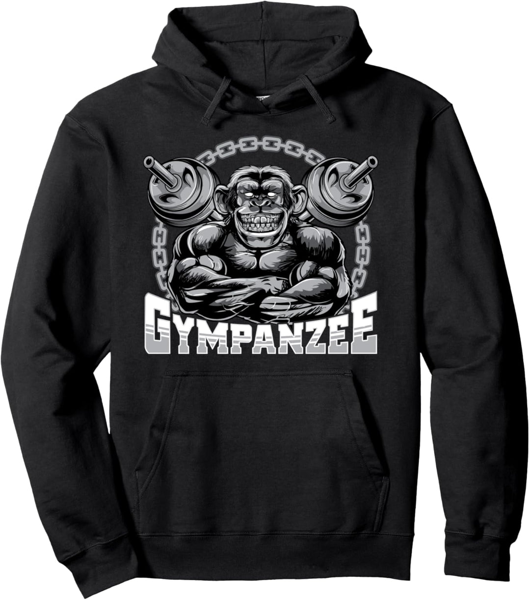 Gympanzee Fun Gym Chimpanzee Workout Monkey Exercise Gift Pullover Hoodie