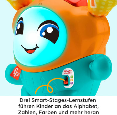 Fisher-Price HJP94 - DJ Hüpfi, interaktives Lern-Spielzeug zum Tanzen, Bewegen und Hüpfen, mit Musik