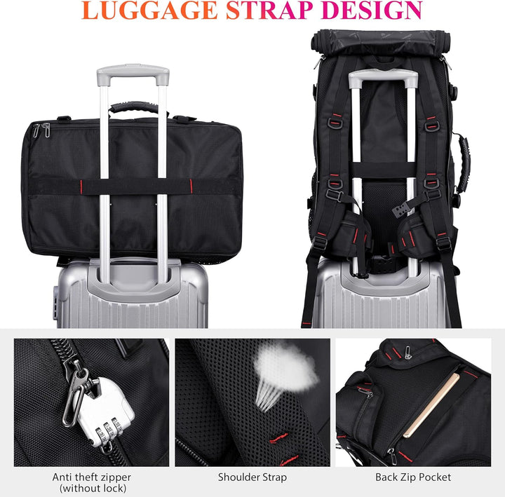 WITZMAN Reiserucksack Herren Gross Reisetasche Reiserucksack Handgepäck Flugzeug mit USB Ladeanschlu