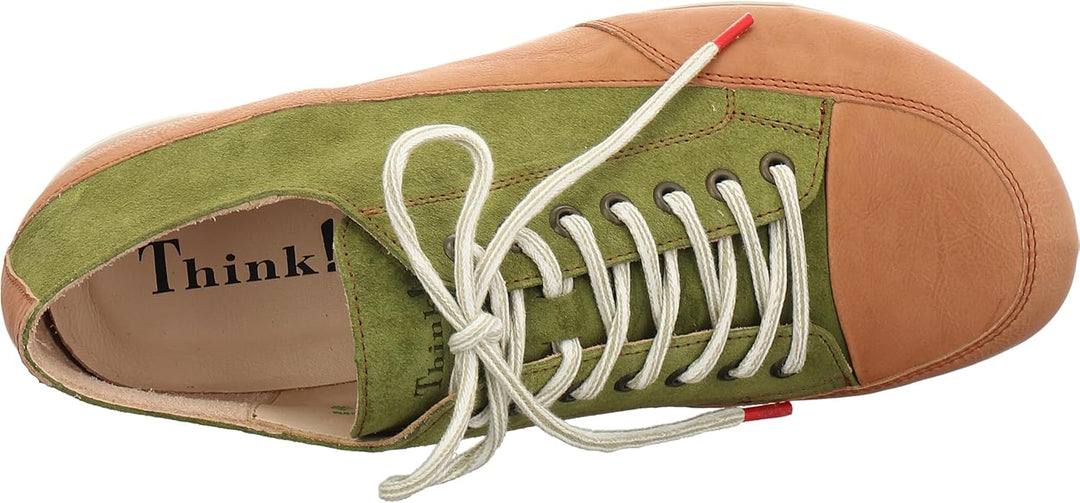 Think! Herren King Chromfrei Gegerbte Nachhaltige Wechselfussbett Schnürhalbschuhe 40.5 EU 7000 Moos