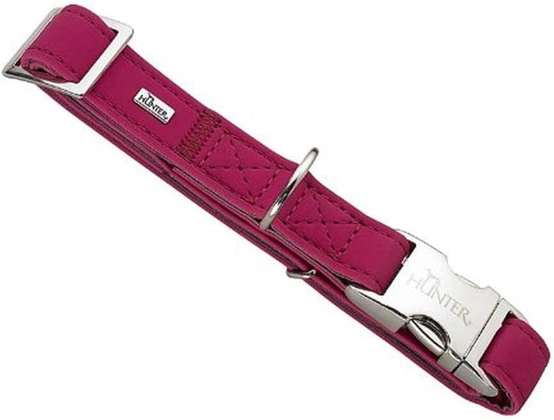 HUNTER SOFTIE ALU-STRONG Hundehalsung, Hundehalsband, Kunstleder, Aluminium Klickverschluss, M, himb