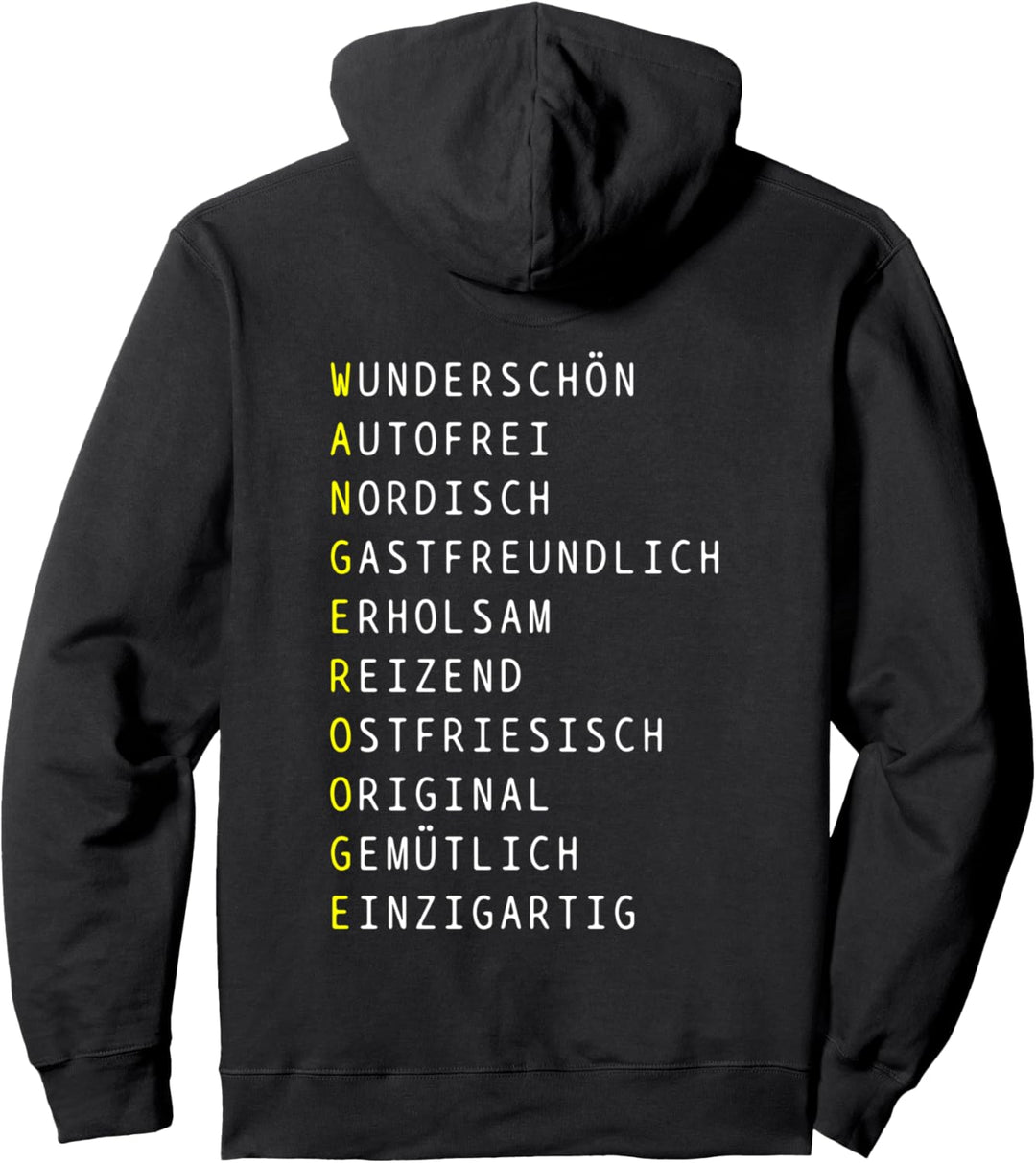 Wangerooge Adjektive Insel Urlaub Nordsee Wattenmeer Reise Pullover Hoodie