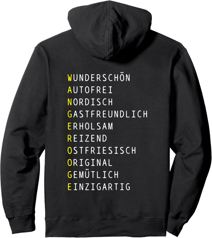 Wangerooge Adjektive Insel Urlaub Nordsee Wattenmeer Reise Pullover Hoodie