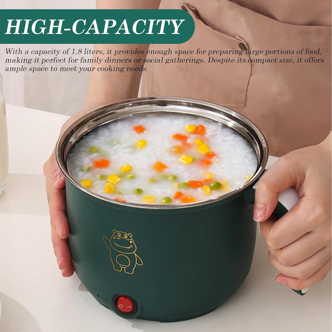 GOEDCH Mini Elektrischer Hot Pot: Tragbarer Elektrischer Mini-Hot Pot, Multifunktions Bratpfanne, El