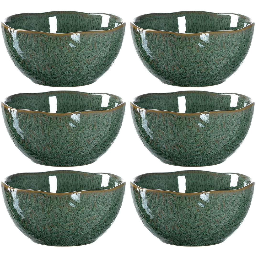 LEONARDO HOME 018583 MATERA Keramikschale 12 cm grün 6er Set, Keramik Grün 12 cm, Grün 12 cm