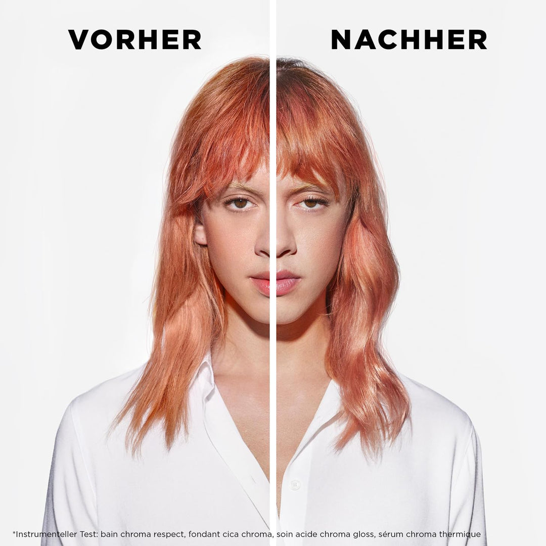 Kérastase, Chroma Absolu, Pflegeroutine mit Shampoo, Conditioner und Hitzeschutz, Für strapaziertes