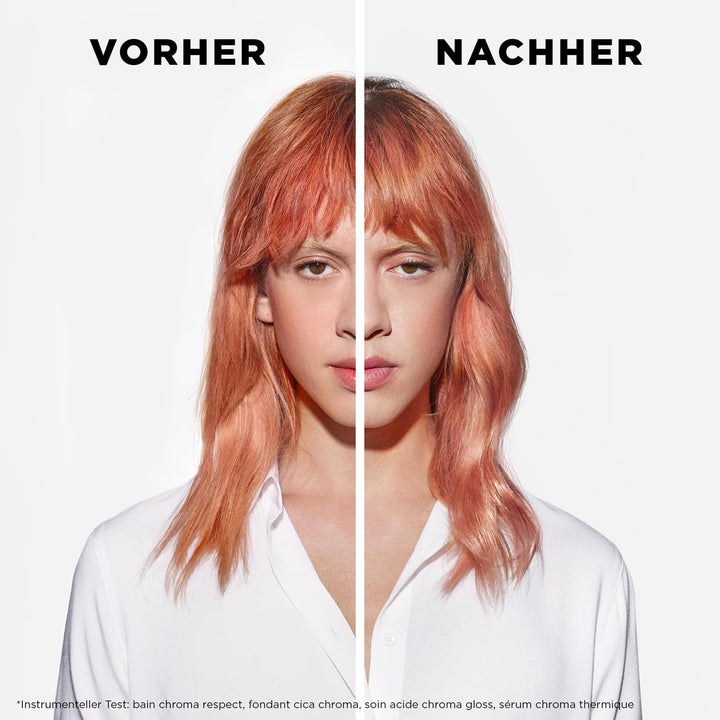 Kérastase, Chroma Absolu, Pflegeroutine mit Shampoo, Conditioner und Hitzeschutz, Für strapaziertes