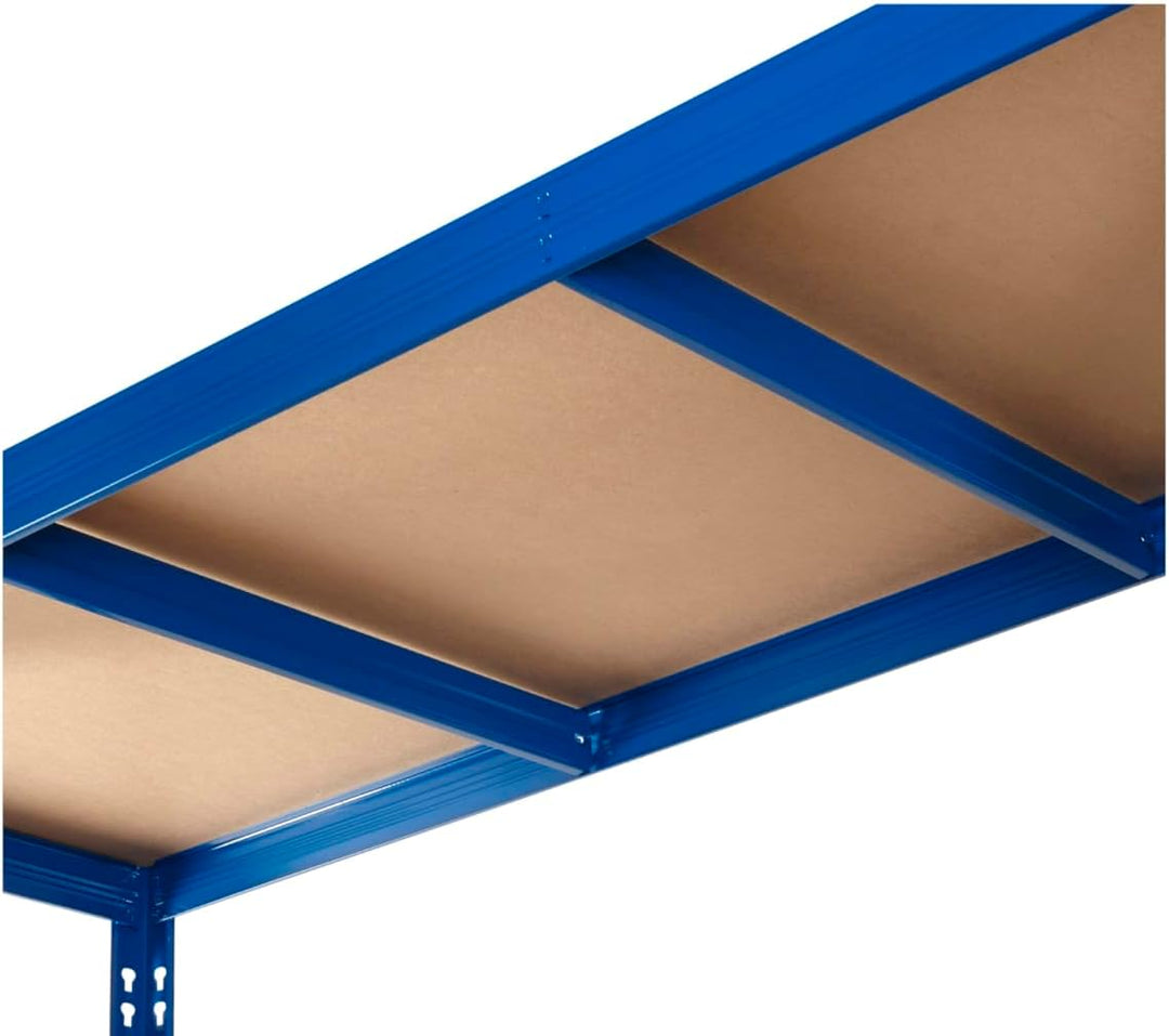 CALLIDUS stabiles Schwerlastregal 150 x 50 cm I blau I Metallregal Lagerregal Steckregal Kellerregal