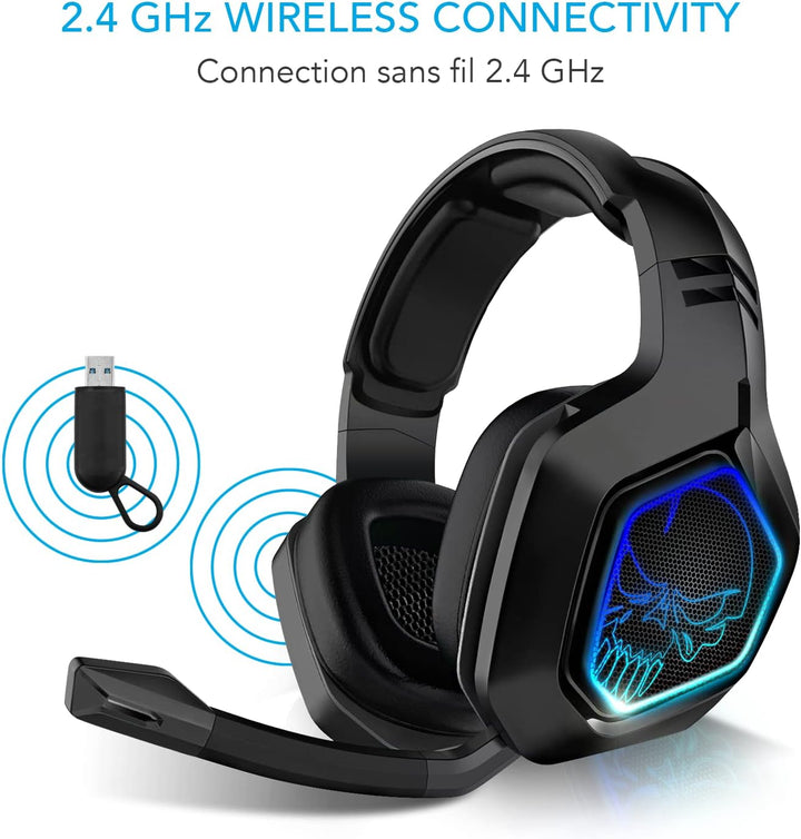 SPIRIT OF GAMER - XPERT-H900 - Headset Pro Gamer-Kopfhörer - Leistungsstarker Bass - Blaue LEDs - Ku
