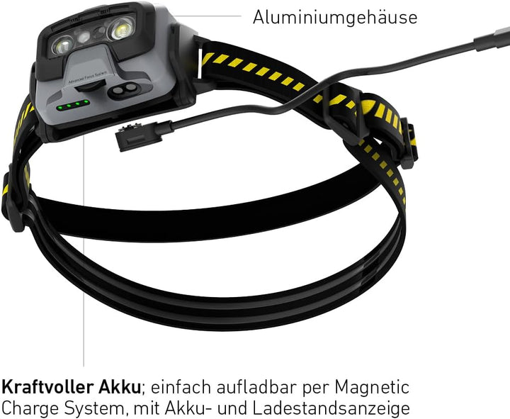 Ledlenser HF6R Work Stirnlampe Led wiederaufladbar | LED Kopflampe 800 Lumen | Adventure Headlights
