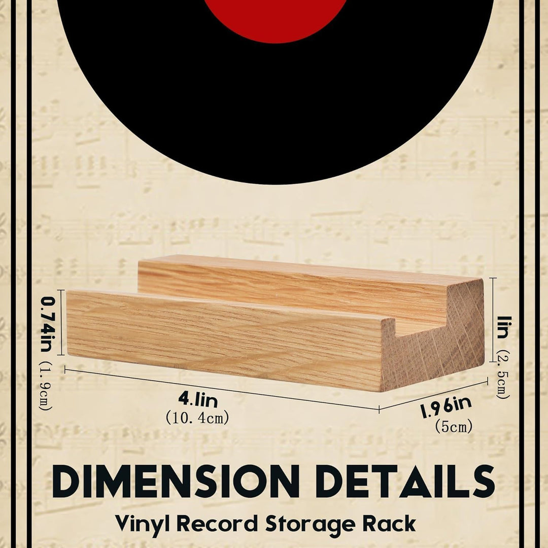 PHOENANCEE Massives Eichenholz, Schallplatten-Wandhalterung, Schallplatten-PräSentationshalter FüR L