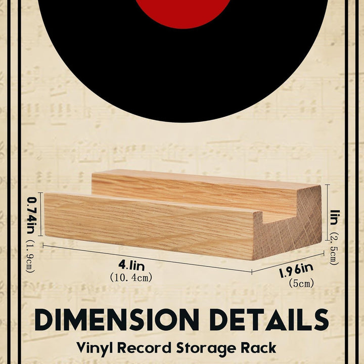 PHOENANCEE Massives Eichenholz, Schallplatten-Wandhalterung, Schallplatten-PräSentationshalter FüR L