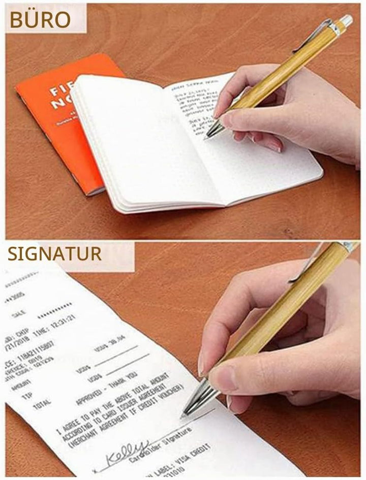 NIZEAMI 80 StüCk Kugelschreiber Stift Set Bambus Kugelschreiber Stift BüRo- &amp; Schul Bedarf Stifte &amp;