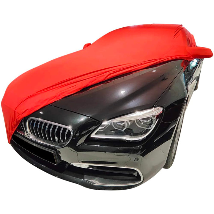 Indoor Autoabdeckung kompatibel mit BMW 6-Series Coupe (F13) mit Spiegeltaschen SUPER Soft Stretch