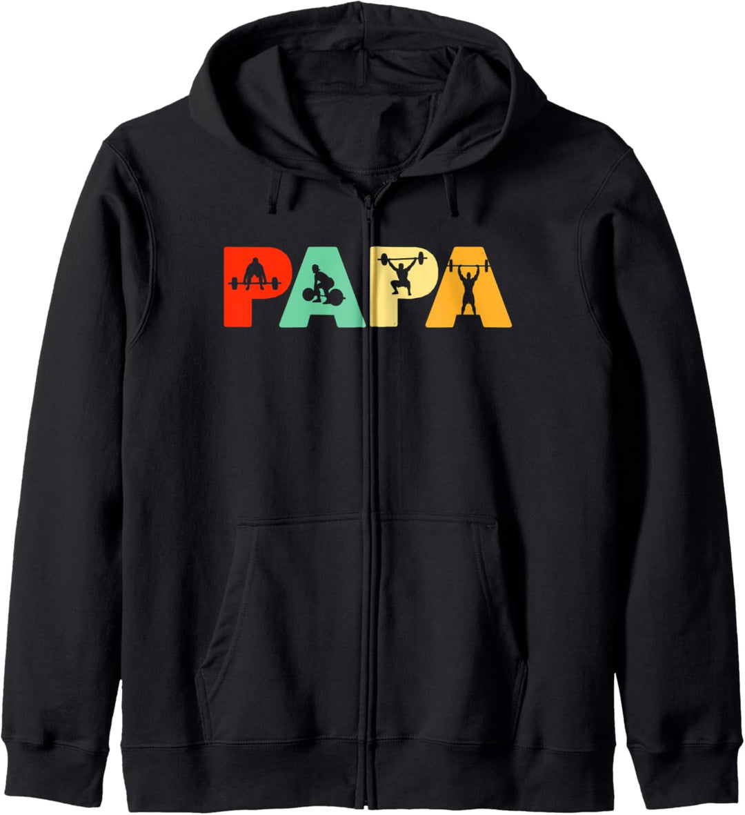 Gewichtheber Papa, Retro Papa Gewichtheben Geschenk Kapuzenjacke