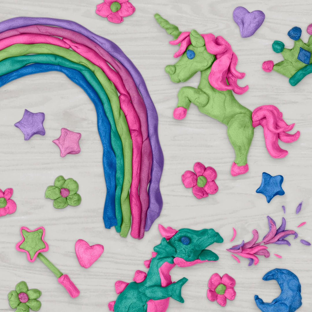 Play-Doh 6er-Pack Funkelknete, besondere Farben mit Glitzer, für mehr Kreativität und fördert die Fe