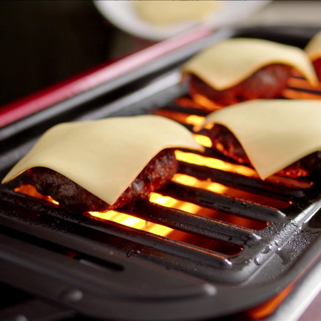Livington Rotisserie Chef - Rot - Indoorgrill, Drehgrill und Tischgrill - Drehspiess für Hähnchen -