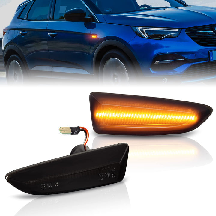 OZ-LAMPE LED Blinker für O-Pel Astra K Astra J Zafira C Insignia B Grandland X, LED Seitenblinker 2