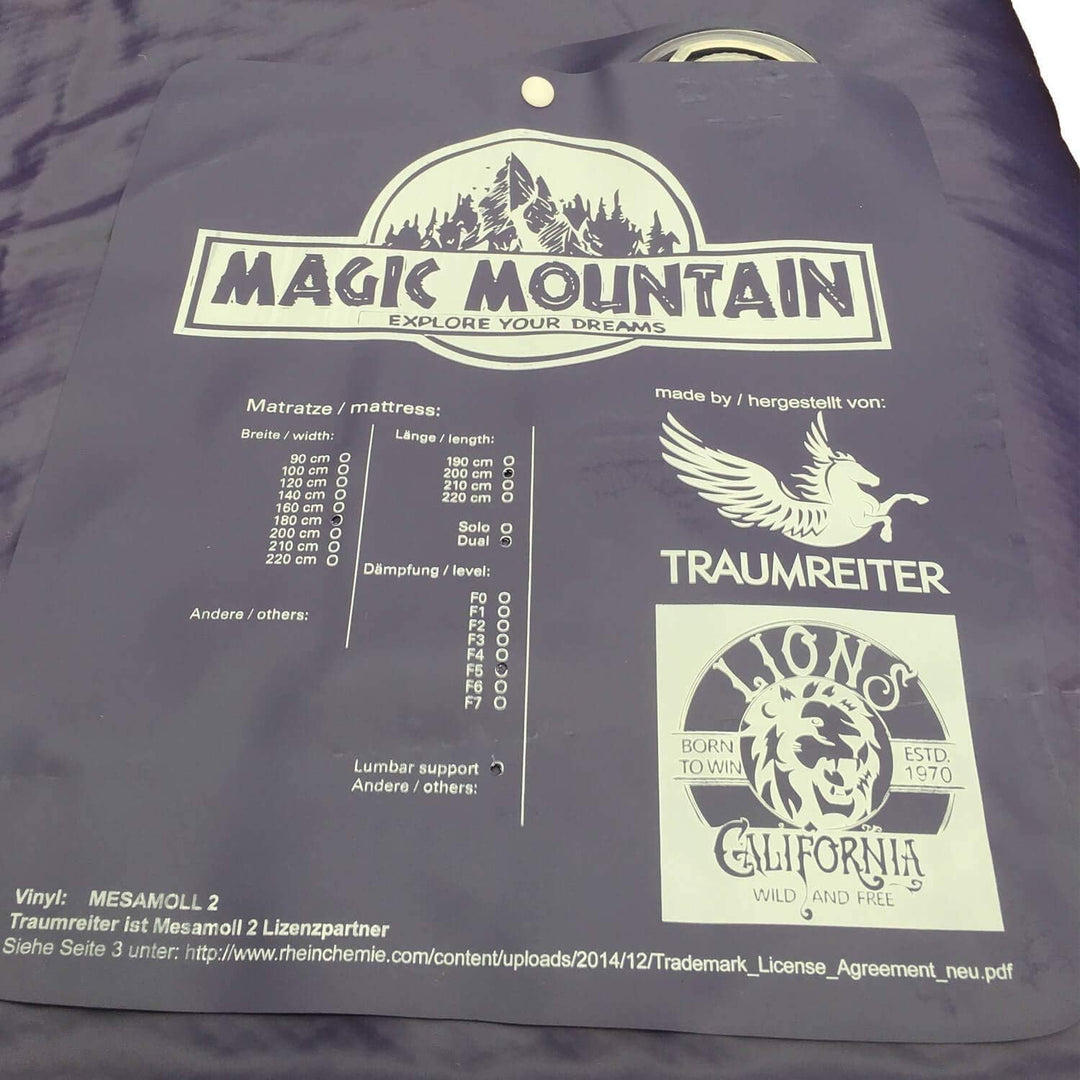 Traumreiter Wasserbett Matratze Premium dual, 1x Wassermatratze 100x220 für 200x220 Softside Schaumw