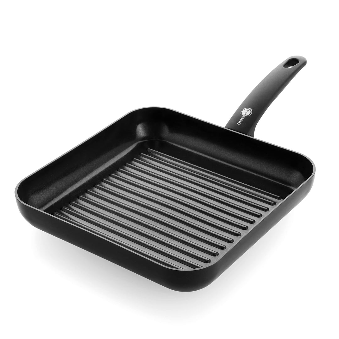 GreenPan Cambridge Rechteckige Grillfpanne (28 cm), gesunde keramische Antihaftbeschichtung, PFAS-fr