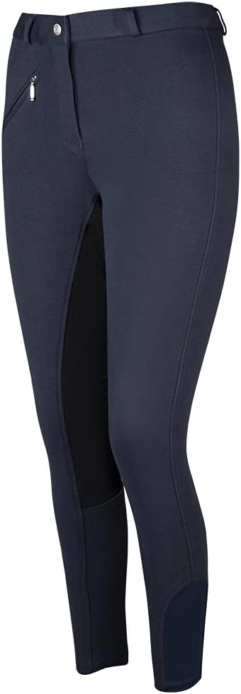 PFIFF 102290 Reithose Thea Kinder Damen Vollbesatz, elastischer Beinabschluss 164 Blau-schwarz, 164